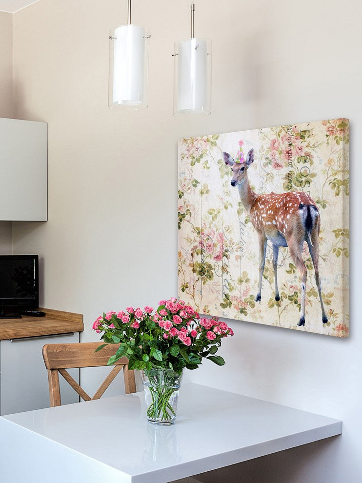 Marmont Hill, "Party Doe" by Morgan Jones Painting on Wrapped Canvas, 32x32