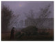 "A Walk at Dusk" Digital Paper Print by Caspar David Friedrich, 26"x20"
