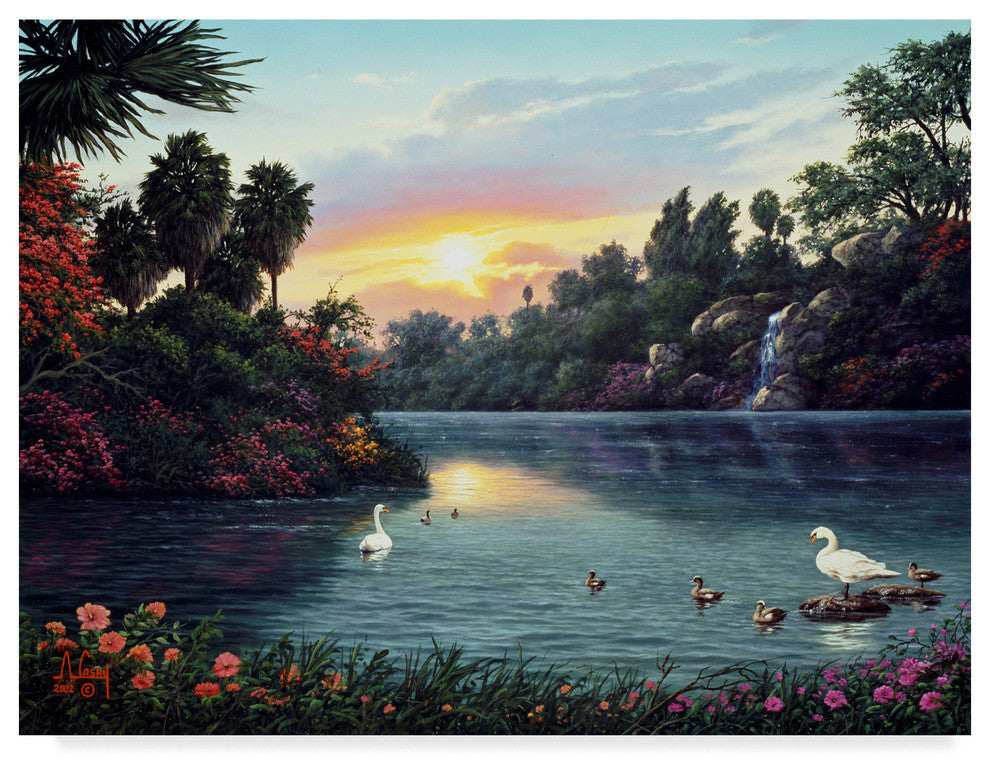 "River Scene" by Anthony Casay, Canvas Art, 24"x18"