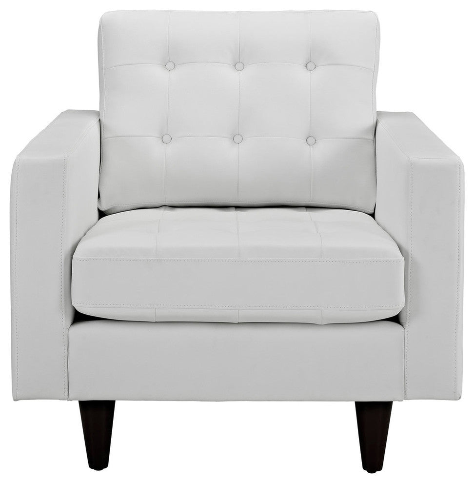 Modern Contemporary Living Room Armchair Set of 2 White