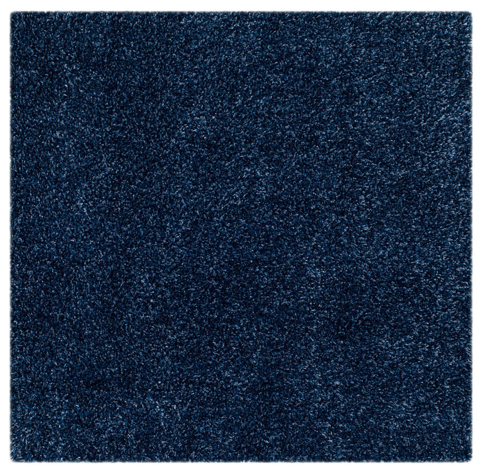 Safavieh California Shag Sg151-7070 Damask Rug, Navy, 2'3"x15'0" Runner