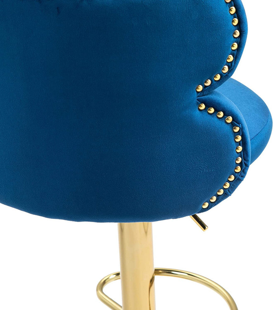 Modern Swivel High Counter Height Stools , Navy