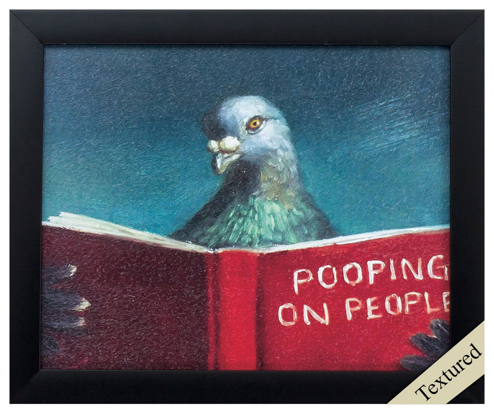 Pooping on People Non-Glass Framed Art