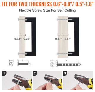 VEVOR 30 Pack Stainless Steel Kitchen Square Cabinet Handles Pulls 6.3 in/160mm