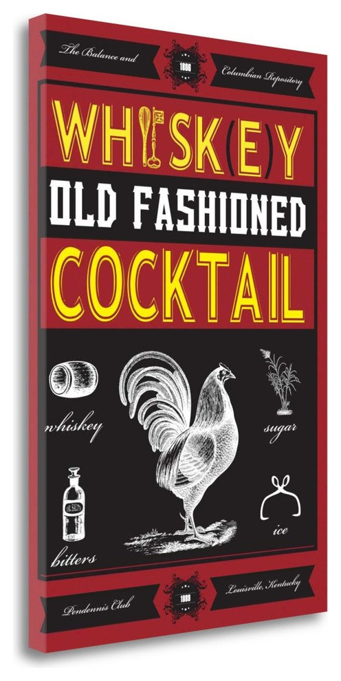 "Old Fashioned" By Fig-Melon Press, Giclee Print on Gallery Wrap Canvas