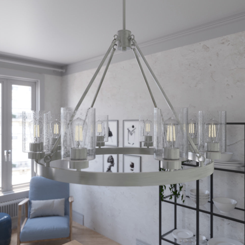 Hunter Hartland Brushed Nickel 8-Light Chandelier