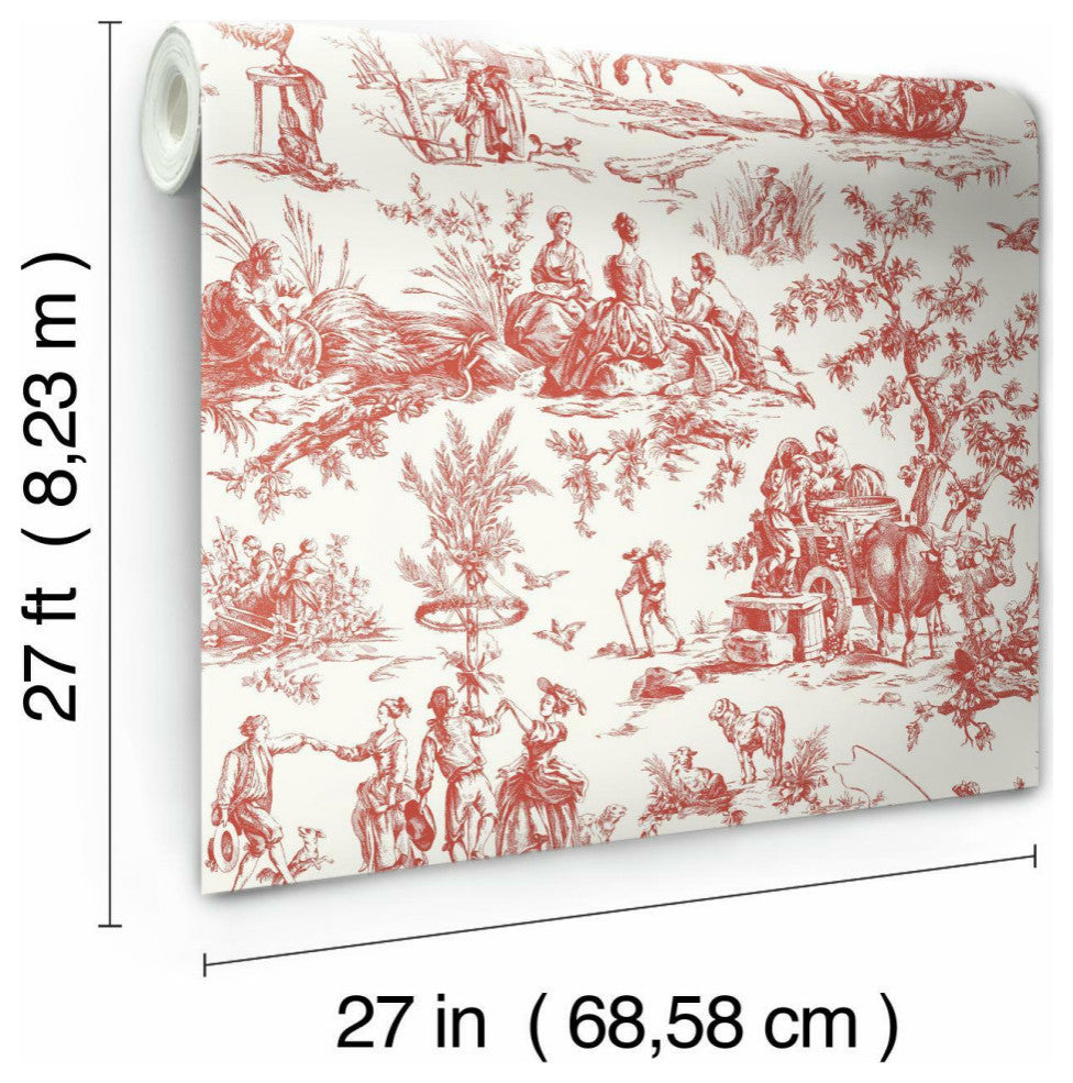Seasons Toile Wallpaper