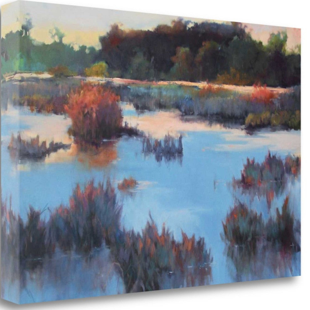 Watercolor Pond Landscape 2 Giclee Wrap Canvas Wall Art