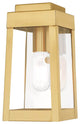Livex Oslo 1 Light 10" Tall Satin Brass Outdoor Wall Lantern
