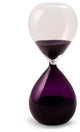60 Minute Purple and Clear Glass Sand Timer Wih Purple Sand