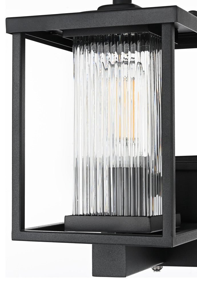 Home Living 7" Outdoor Wall Sconce, Black