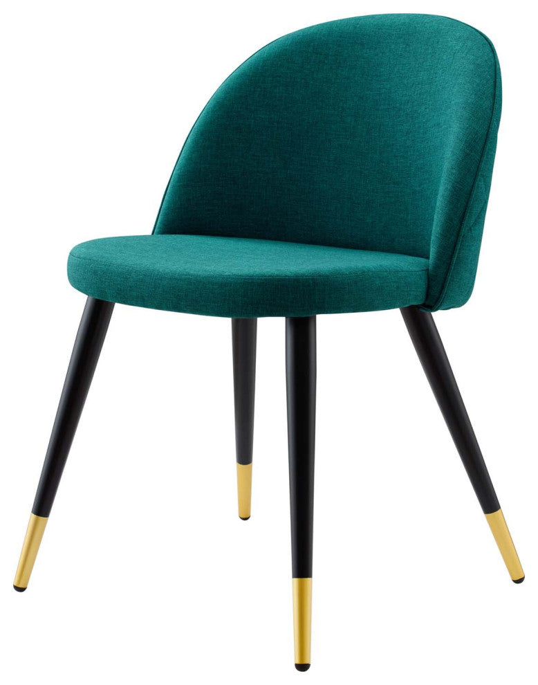 Side Dining Chair, Set of 2, Fabric, Teal Blue, Modern, Cafe Bistro Restaurant