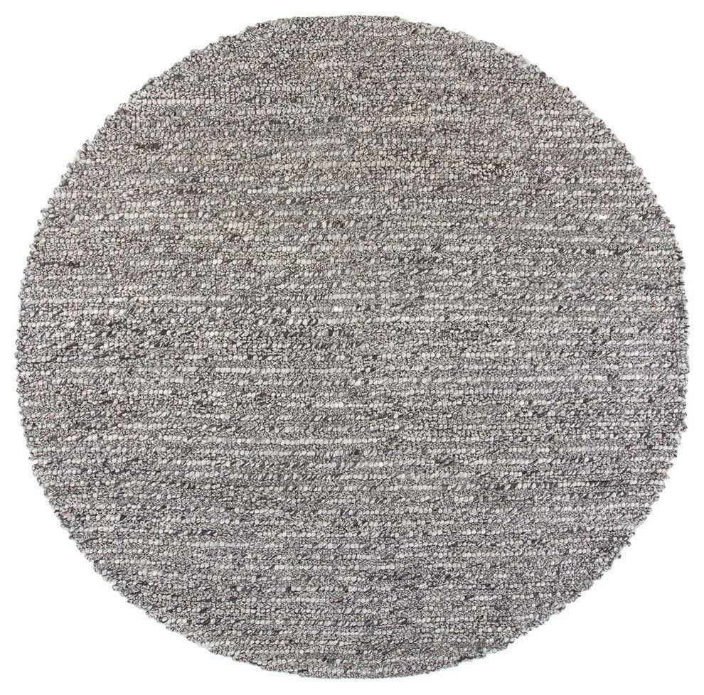 Anni Contemporary Area Rug, Gray, 7'9" Round