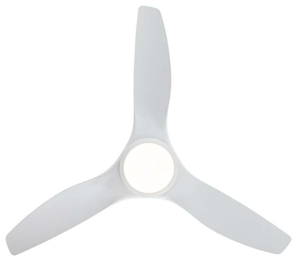 52-inch Modern Intergrated LED White Ceiling Fan with Light