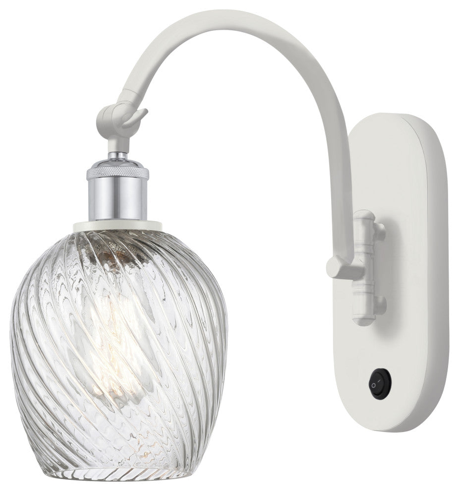 Innovations 518-1W-WPC-G292-LED 1-Light Sconce, White and Polished Chrome
