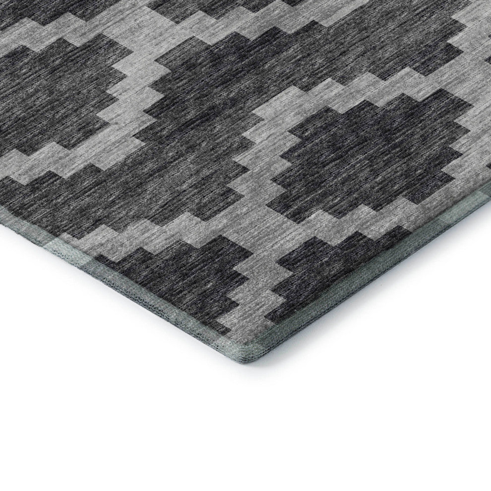 Addison Premium Washable Mayfield AMF115 Gray 8' x 8' Round Rug