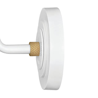 Hinkley Foundry Classic 9.5" Small Gooseneck Barn Light, Gloss White + Brass