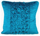 Blue Decorative Pillow Covers 14"x14" Velvet, Knotty Blue Love
