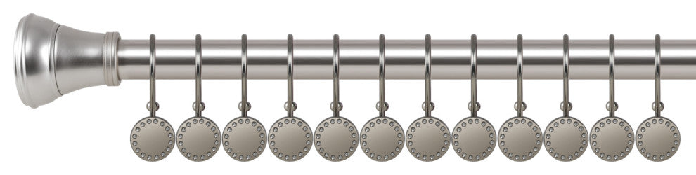 Utopia Alley Shower Hooks - Double Shower Curtain Rings for Bathroom, Set of 12, Brushed Nickel