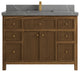 Sonoma Teak 48 Single Sink Vanity in Dark Natural with 2" Piatra Gray Quartz