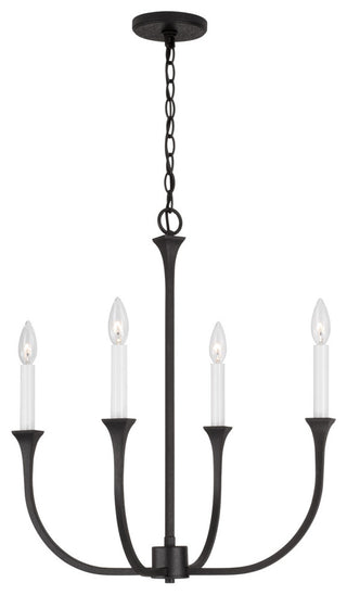 Capital Lighting 452341 Decklan 4 Light 21"W Taper Candle Style - Black Iron