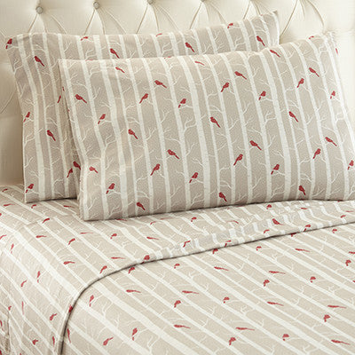 Cardinals Micro Flannel Sheet Set, Queen