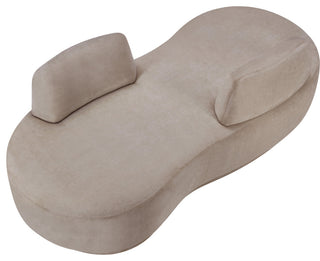 Argyle Upholstered Chaise/Loveseat, Beige, Chenille Fabric