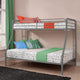 DHP Metal Twin over Full Bunk Bed in Silver