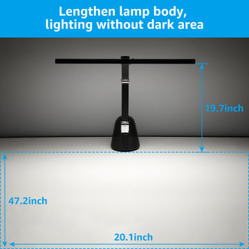 Piano Light for Upright Piano, CRI 95, Aluminum Body With Steady Base, Black
