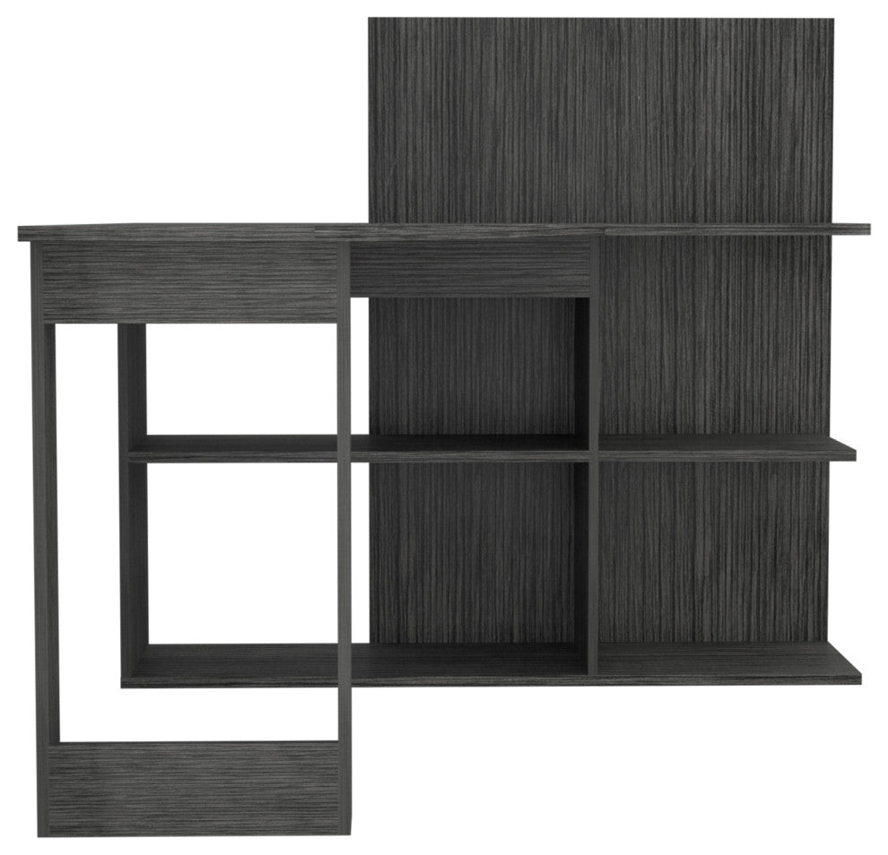 Kairi Computer Desk, Smoky Oak