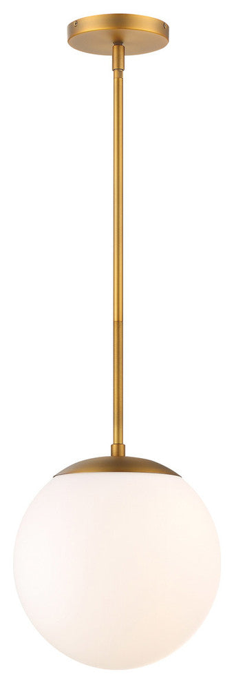 Niveous 10" LED Pendant 3000K, Aged Brass