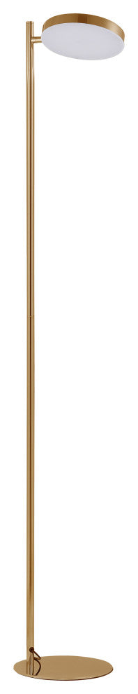 Fia 1 Light LED Floor Lamp, Aged Brass