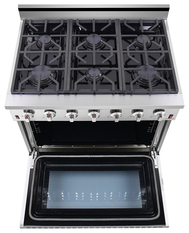 NXR 36" Stainless Steel Gas Range and Under Cabinet Hood Bundle SC3611 EH3619