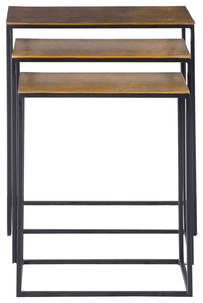 Coreene Nesting Tables, Gold, Set of 3