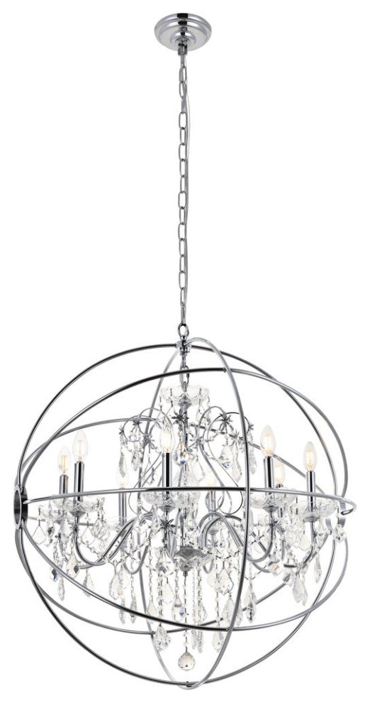 Cory 8-Light Chrome Crystal Pendant