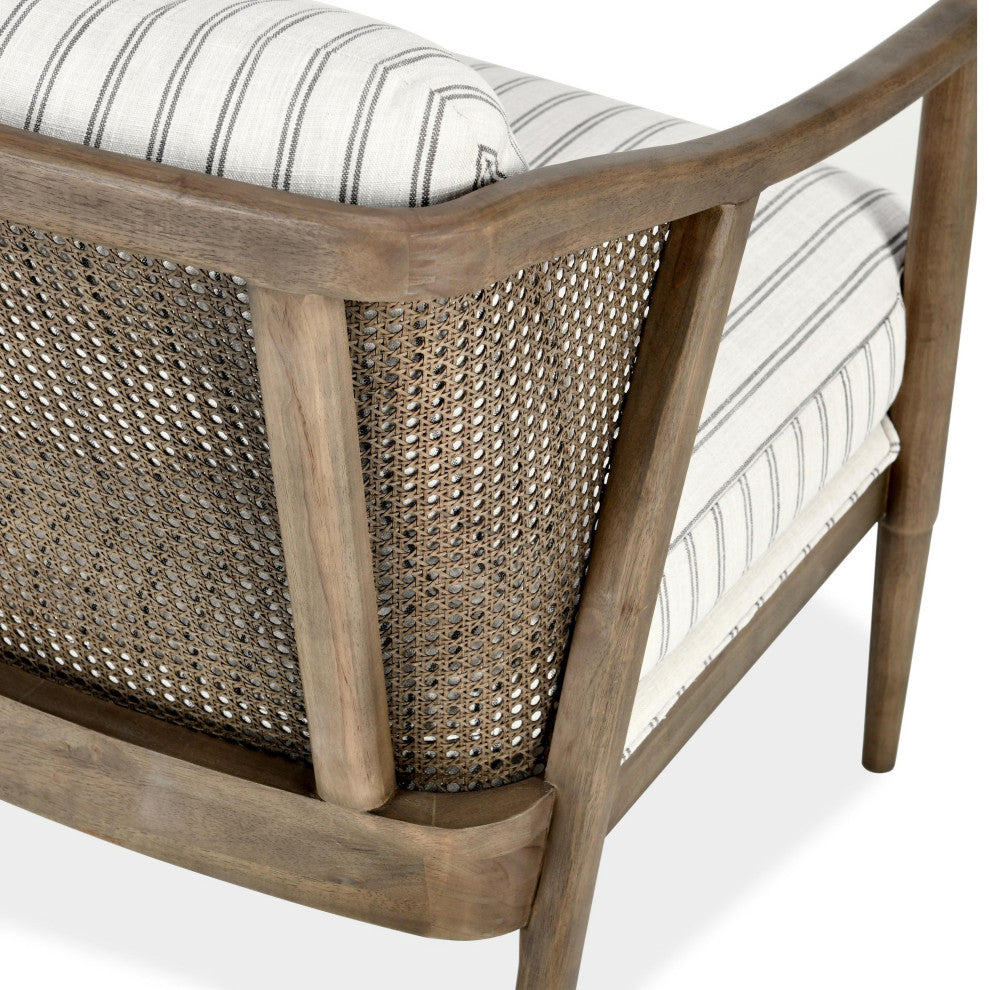 Cody Accent Chair by Kosas Home, White Navy Stripe