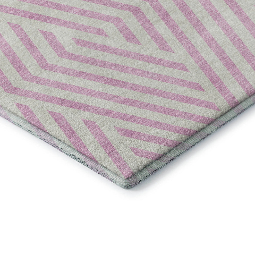 Premium Machine Washable Mayfield AMF550 Pink 9' x 12' Rug
