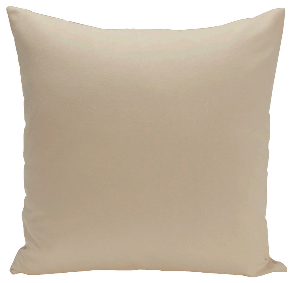 Solid Color Decorative Pillow, Cr?me Brulee, 18"x18"