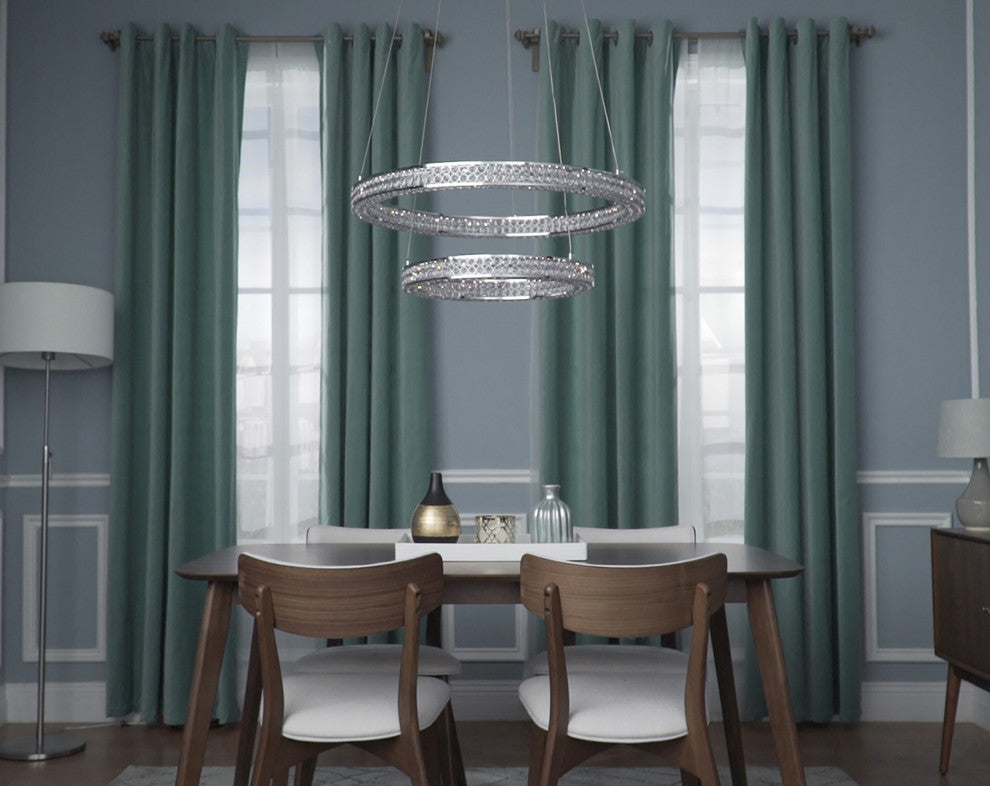 Maxim 39777 Eternity 30" Adjustable Ring LED Crystal Pendant - Polished Chrome