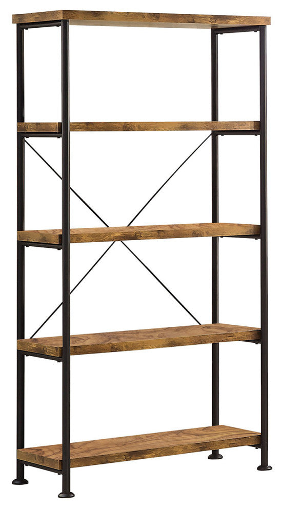 4-Shelf Bookcase, Antique Nutmeg