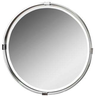 Uttermost Tazlina Brushed Nickel Round Mirror
