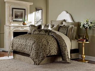 Aico Amini Imperial 10 Pc King Comforter Set in Bronze