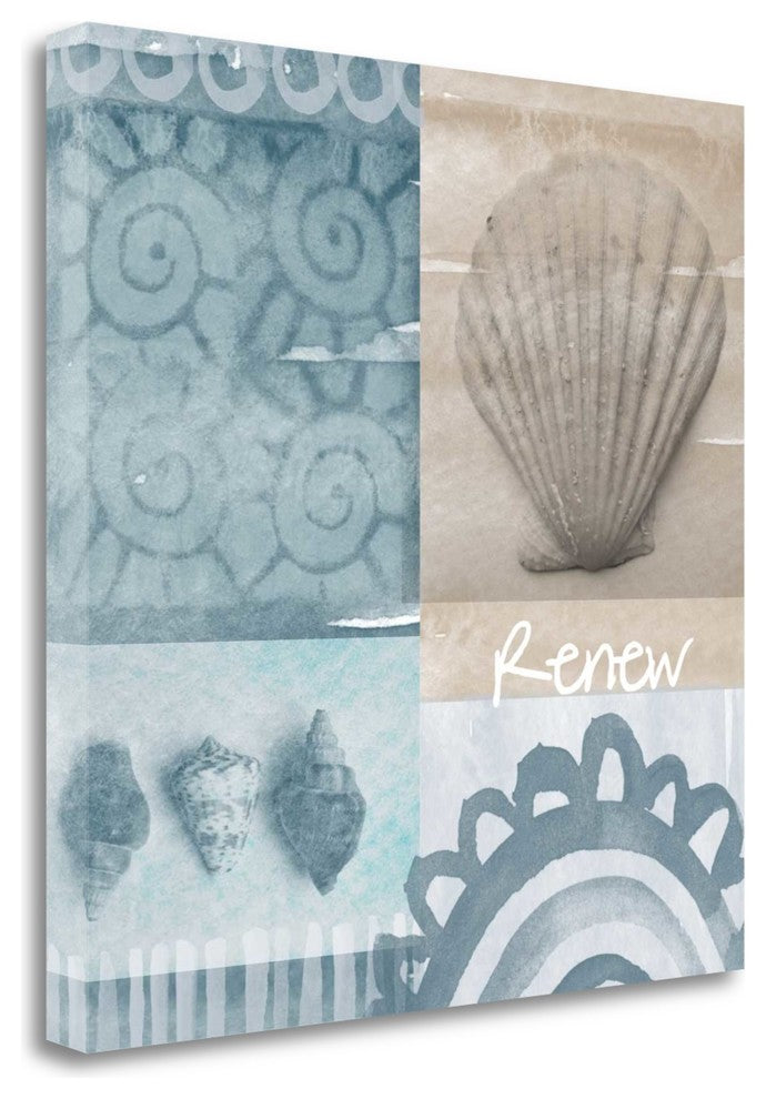 "Beach Bath Renew" By Linda Woods, Giclee Print on Gallery Wrap Canvas