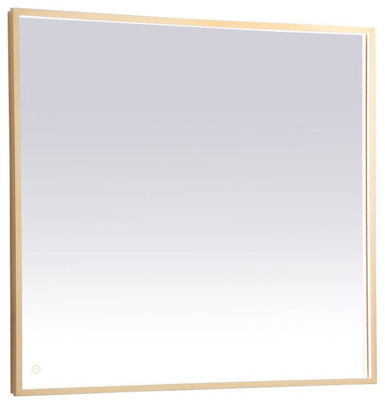 Modern Brass Led Mirror