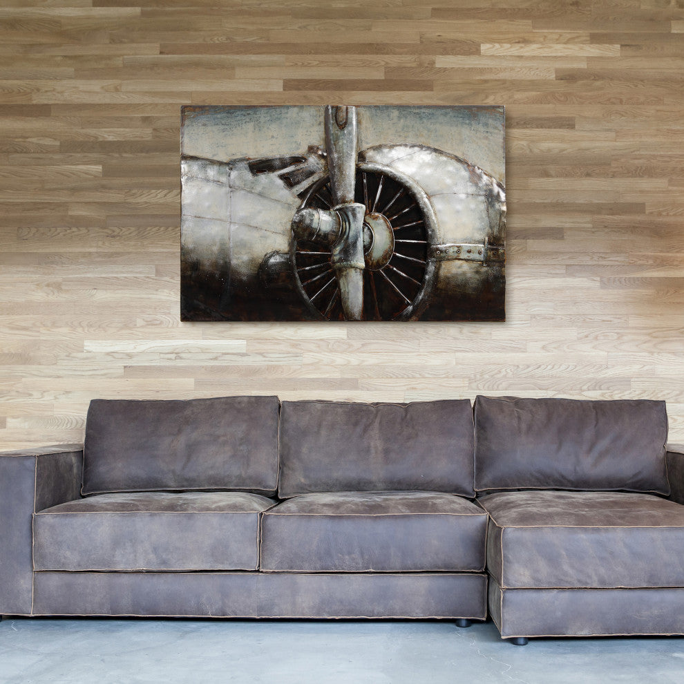 Fly Away Primo Mixed Media Hand Painted Iron Wall Sculpture, 32"x 48"