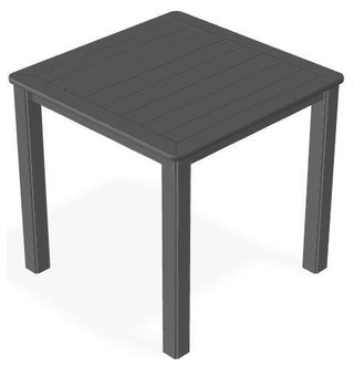 21" Square Marine Grade Outdoor End Table, Graphite