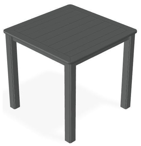21" Square Marine Grade Outdoor End Table, Graphite