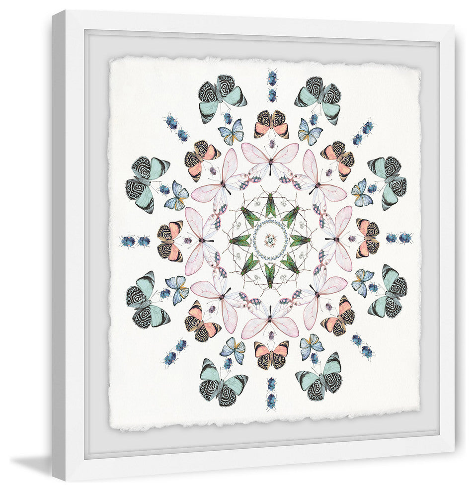 "Bug Party" Framed Painting Print, 32"x32"