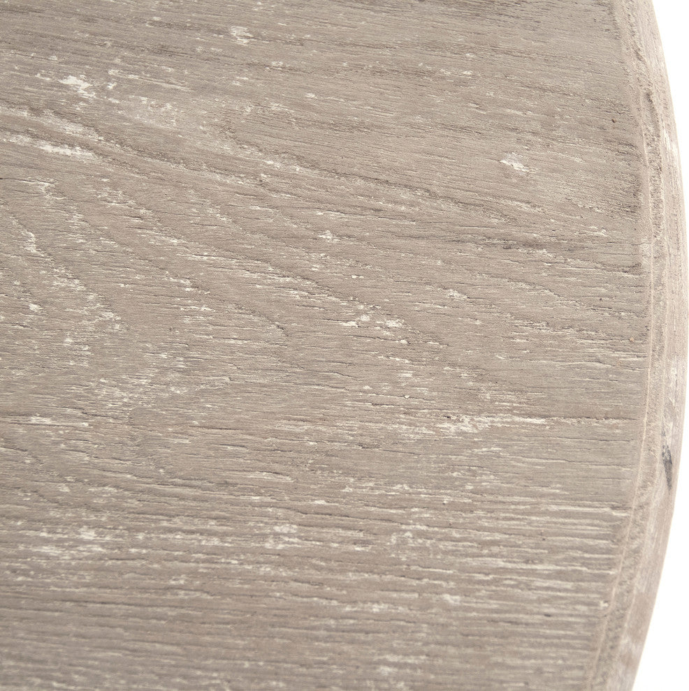 Bence Table, Weathered Top, Distressed Cream Base