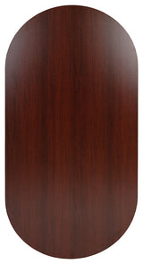 6 Foot, 72"Classic Oval Conference Table Meeting Table, Mahogany